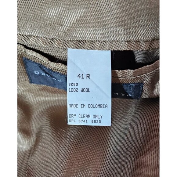 Vintage Oscar De La Renta gray & black wool tweed sport coat blazer size 41R - Picture 5 of 14